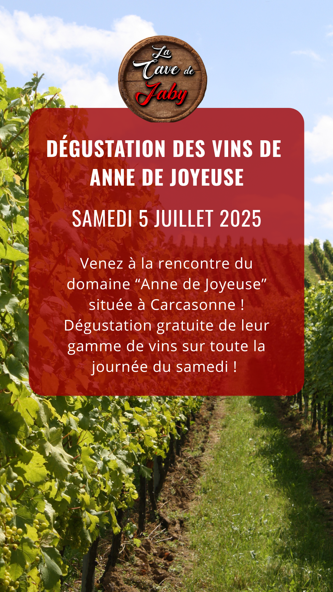 Degustation anne de joyeuse le 5 juillet